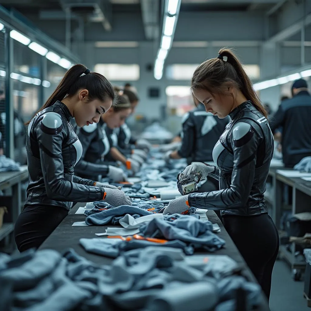 Proceso de fabricación de trajes deportivos